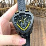 Solid Black Lamborghini Spyder Chronograph Watches 43mm